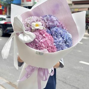 Hoa Bó 4 Cẩm Tú Cầu tone tím S566