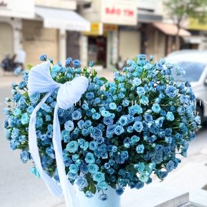 Hộp Hoa Hồng Xanh Dương Blue Siêu To S545