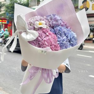 Hoa Bó 4 Cẩm Tú Cầu tone tím S566