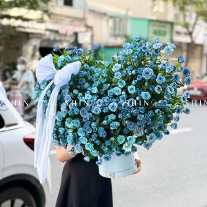Hộp Hoa Hồng Xanh Dương Blue Siêu To S545