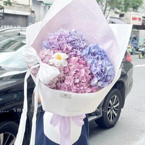 Hoa Bó 4 Cẩm Tú Cầu tone tím S566