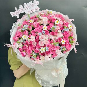 Bó Hoa Hồng Chùm Sophie Siêu To S541