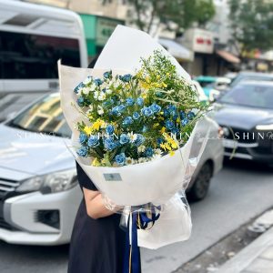 Bó Hoa Hồng Xanh Dương S543