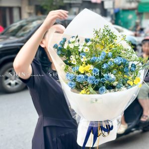 Bó Hoa Hồng Xanh Dương S543