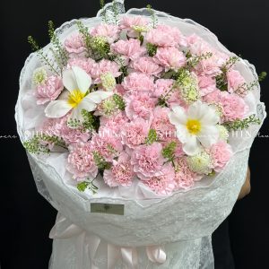 Hoa Bó Cẩm Chướng Hồng Mix Tulip S564