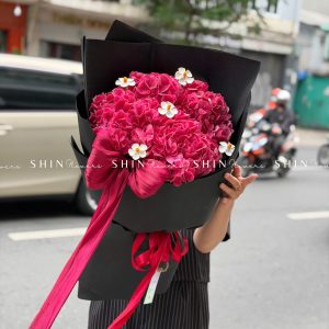 Hoa Bó 4 Cẩm Tú Cầu Đỏ S567