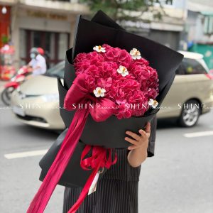 Hoa Bó 4 Cẩm Tú Cầu Đỏ S567
