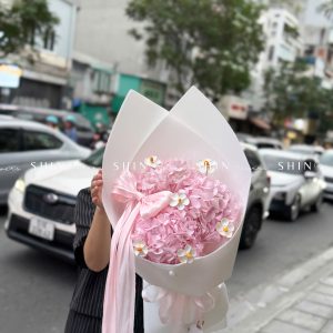 Hoa Bó 3 Cẩm Tú Cầu Hồng S568