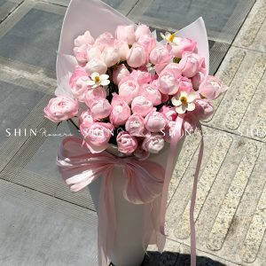 Bó Hoa Kem hoa Hồng Tiểu Tiên Nữ S572