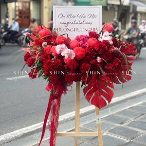 Kệ Hoa Khai Trương Tone đỏ K12