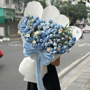 Bó Hoa Hồng tiểu tiên nữ - Plume Xanh Dương Khổng lồ S581
