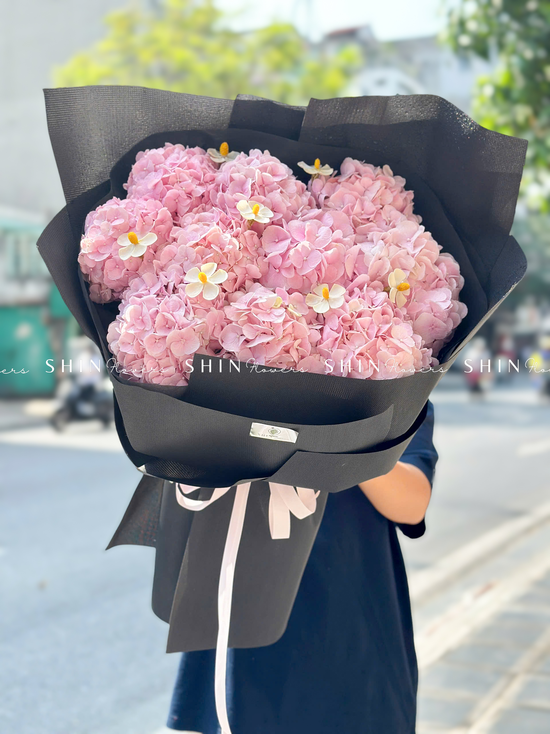 Hoa Bó 10 Cẩm Tú Cầu Hồng S587