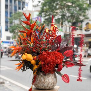 Lẵng Hoa Tết - Mã Đáo Thành Công H143