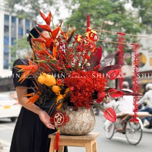 Lẵng Hoa Tết - Mã Đáo Thành Công H143