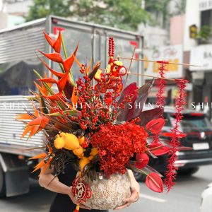 Lẵng Hoa Tết - Mã Đáo Thành Công H143