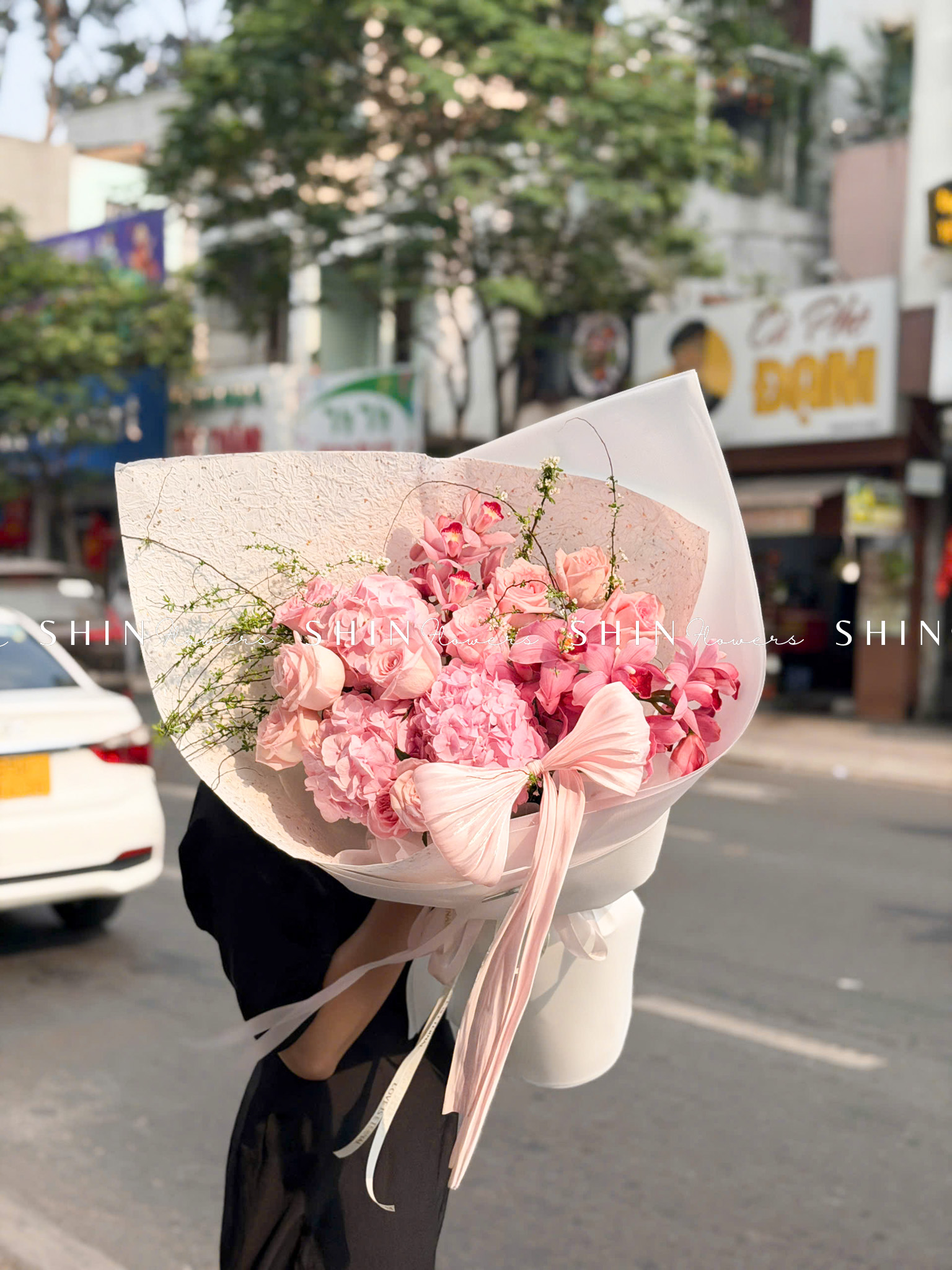 Hoa Bó cẩm tú cầu mix địa lan ngọt ngào S598