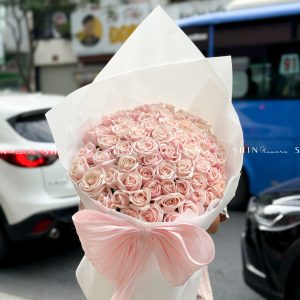 Bó Hoa 70 hồng nhạt pastel ngọt ngào S600