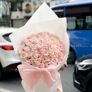 Bó Hoa 70 hồng nhạt pastel ngọt ngào S600
