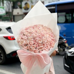 Bó Hoa 70 hồng nhạt pastel ngọt ngào S600