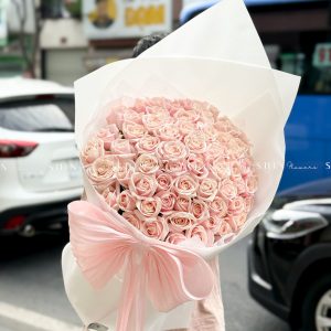 Bó Hoa 70 hồng nhạt pastel ngọt ngào S600