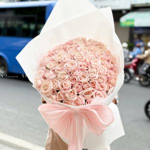 Bó Hoa 70 hồng nhạt pastel ngọt ngào S600
