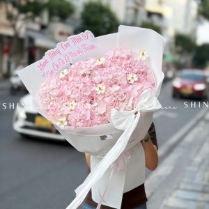 Hoa Bó 10 Cẩm Tú Cầu Hồng S629