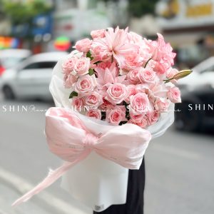 Bó Hoa ly kép hồng và hồng ohara hồng S601