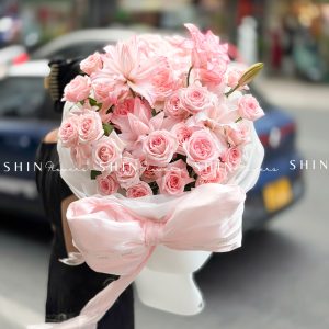 Bó Hoa ly kép hồng và hồng ohara hồng S601