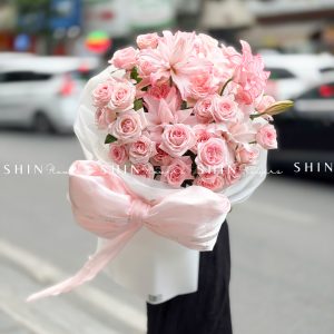 Bó Hoa ly kép hồng và hồng ohara hồng S601