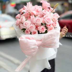 Bó Hoa ly kép hồng và hồng ohara hồng S601