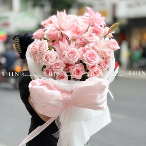 Bó Hoa ly kép hồng và hồng ohara hồng S601