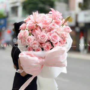 Bó Hoa ly kép hồng và hồng ohara hồng S601