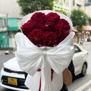 Hoa Bó 8 Mẫu Đơn Đỏ Old Faithful S619