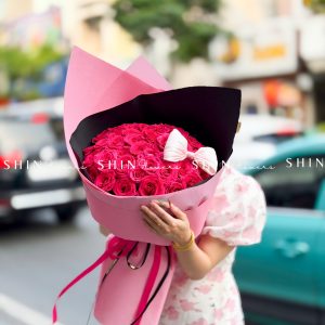 Bó 40 Hoa Hồng Pink floyd S618