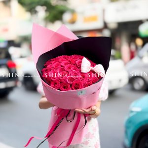 Bó 40 Hoa Hồng Pink floyd S618