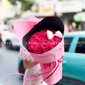 Bó 40 Hoa Hồng Pink floyd S618