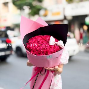 Bó 40 Hoa Hồng Pink floyd S618