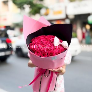 Bó 40 Hoa Hồng Pink floyd S618