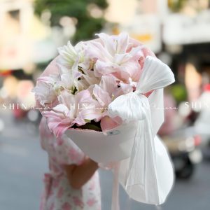 Bó Hoa ly kép hồng S615