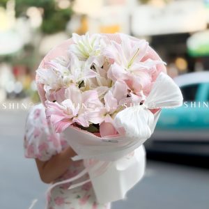 Bó Hoa ly kép hồng S615