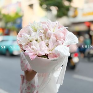 Bó Hoa ly kép hồng S615