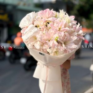 Bó Hoa ly kép hồng S611