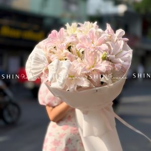 Bó Hoa ly kép hồng S611