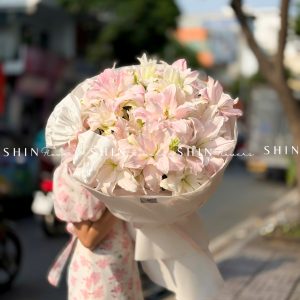 Bó Hoa ly kép hồng S611