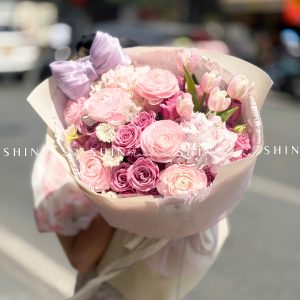 Hoa Bó Mao Lương Hồng Nhật Bản mix Tulip tím S612