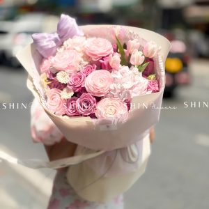 Hoa Bó Mao Lương Hồng Nhật Bản mix Tulip tím S612