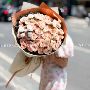 Hoa Bó Hoa Hồng Capuchino S609
