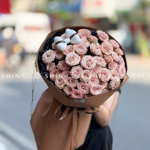 Hoa Bó Hoa Hồng Capuchino S608