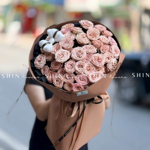Hoa Bó Hoa Hồng Capuchino S608