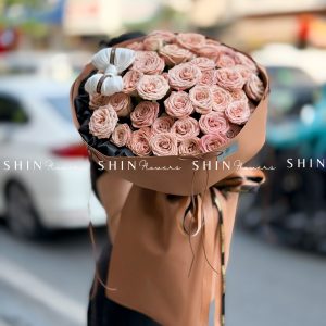 Hoa Bó Hoa Hồng Capuchino S608